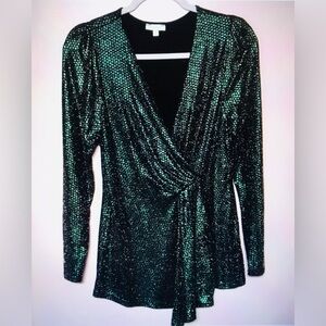 Laura Glistening Glittery Mermaid-core Top